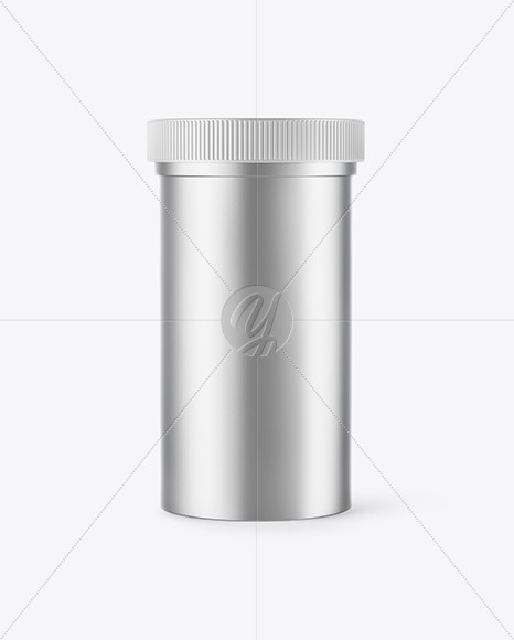 Metallized Plastic Jar Mockup