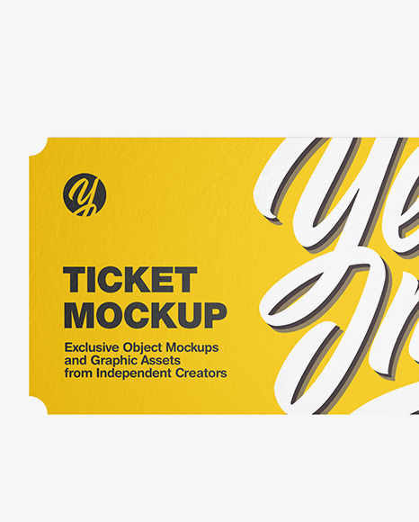 Paper Ticket Mockup