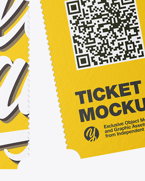 Paper Ticket Mockup