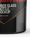 Amber Glass Bottle with Cork Mockup