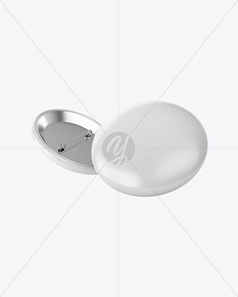 Two Circle Button Pins Mockup