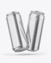 Two Glossy Metallic Cans Mockup