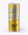 Matte Metallic Drink Can Mockup