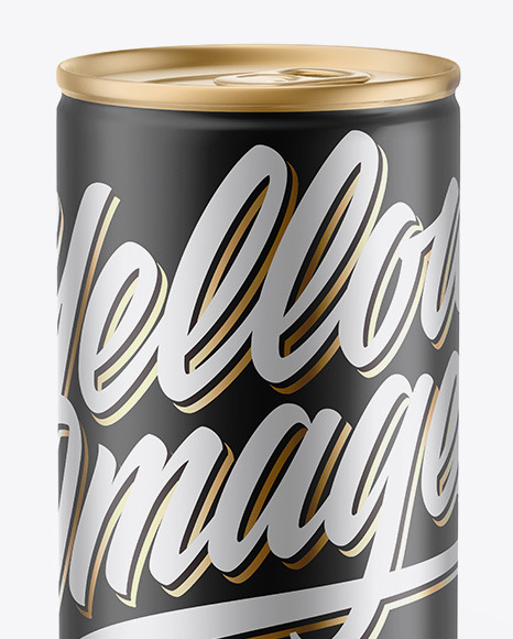 Matte Metallic Drink Can Mockup