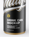 Matte Metallic Drink Can Mockup