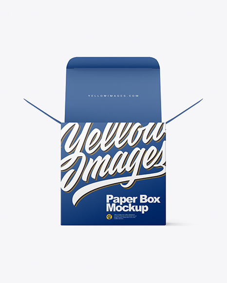 Opened Paper Box Mockup