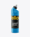 500ml Glossy Plastic Toilet Bowl Cleaner Bottle Mockup - Front View