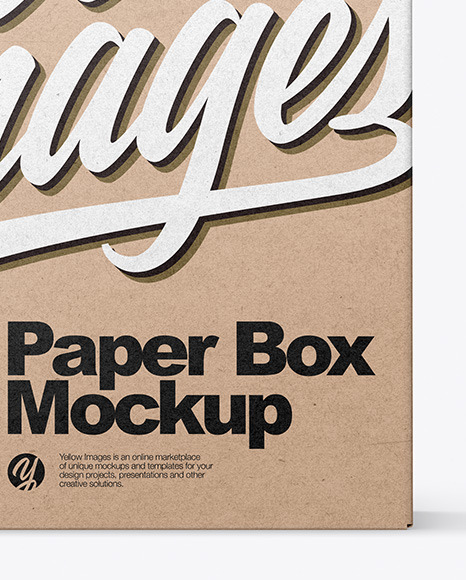 Opened Kraft Box Mockup