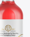 Clear Glass Pink Wine Bottle Mockup