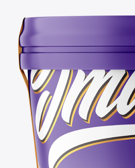 Matte Ice Cream Cup Mockup