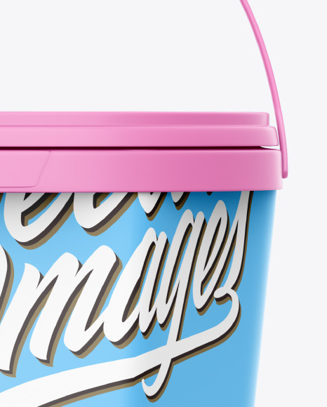 Matte Ice Cream Bucket Mockup