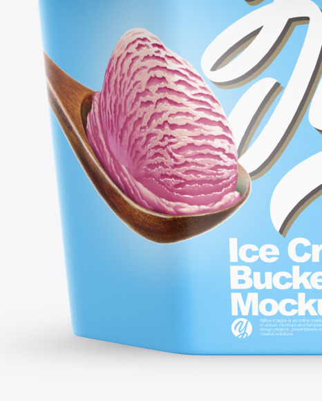 Matte Ice Cream Bucket Mockup