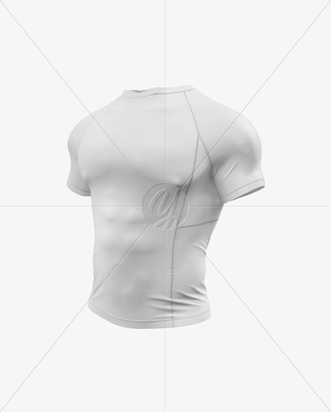 Men&#039;s Short Sleeve Jersey on Athletic Body Mockup