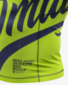 Men&#039;s Short Sleeve Jersey on Athletic Body Mockup