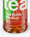 Tea Bottle with Condensation in Shrink Sleeve Mockup