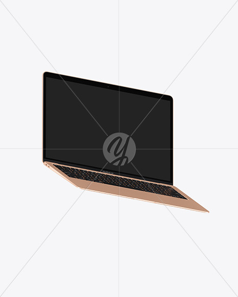 Gold MacBook Air Mockup