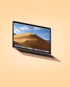 Gold MacBook Air Mockup