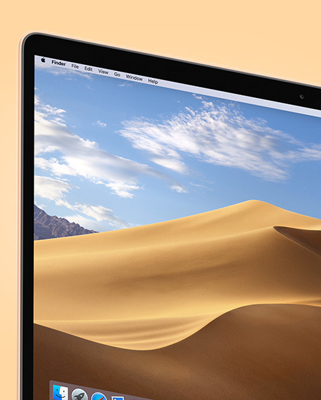 Gold MacBook Air Mockup