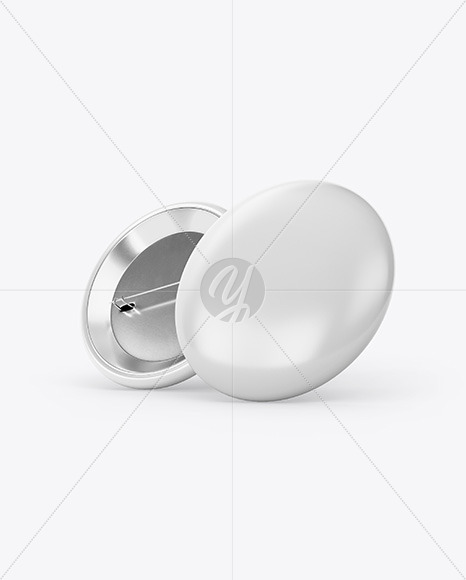 Two Circle Button Pins Mockup