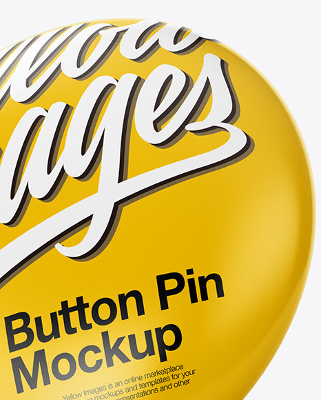 Two Circle Button Pins Mockup