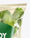 Plastic Bag With Bok Choy Mockup