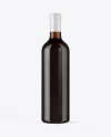 Amber Glass Red Wine Bottle Mockup