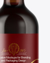 Amber Glass Red Wine Bottle Mockup