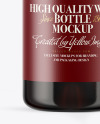 Amber Glass Red Wine Bottle Mockup