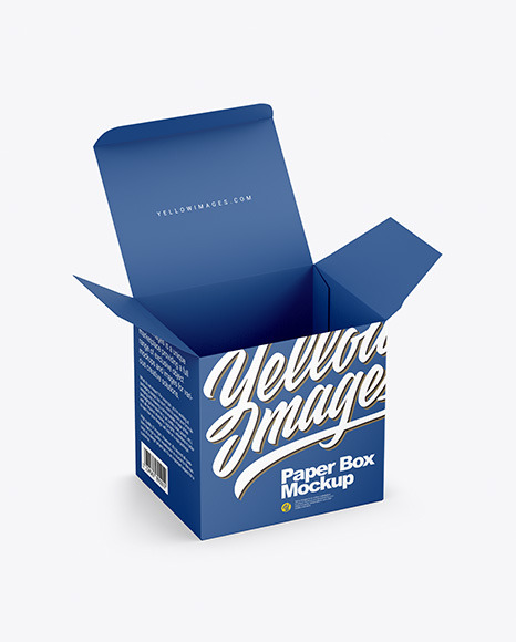 Opened Paper Box Mockup - Carton box