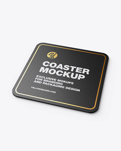 Paper Beverage Coaster Mockup