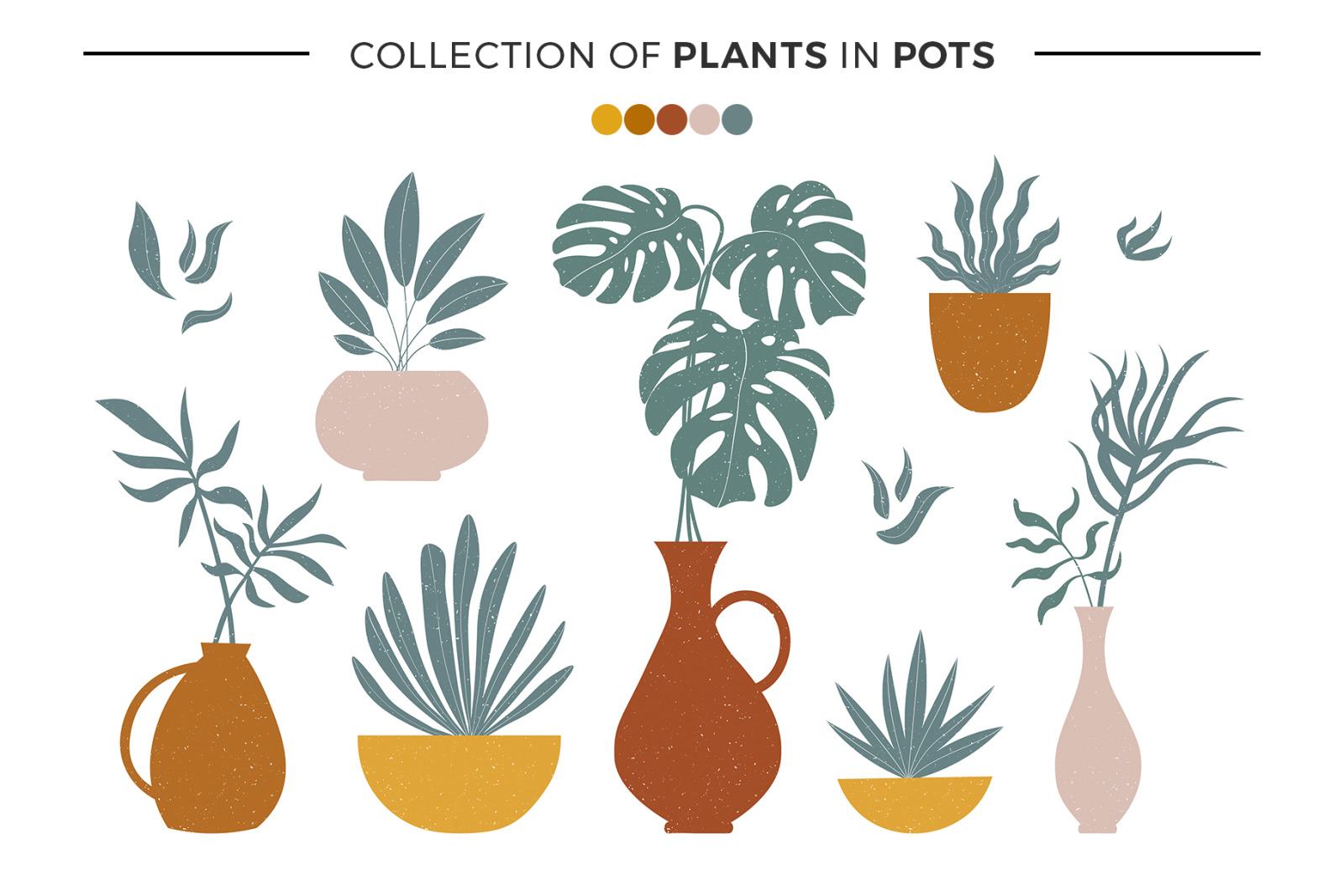 MODERN abstract shapes and plants MODERN abstract shapes and plants