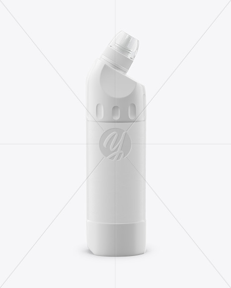 500ml Matte Plastic Toilet Bowl Cleaner Bottle Mockup - Front View