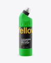 500ml Matte Plastic Toilet Bowl Cleaner Bottle Mockup - Front View