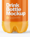 2L PET Bottle With Orange Drink Mockup