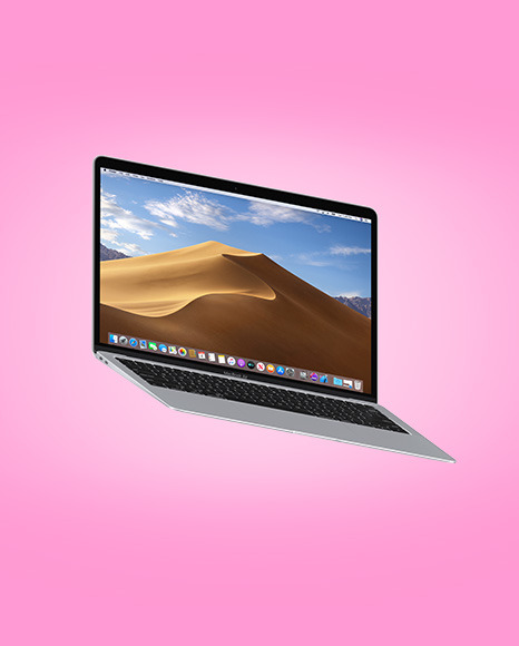 Silver MacBook Air Mockup