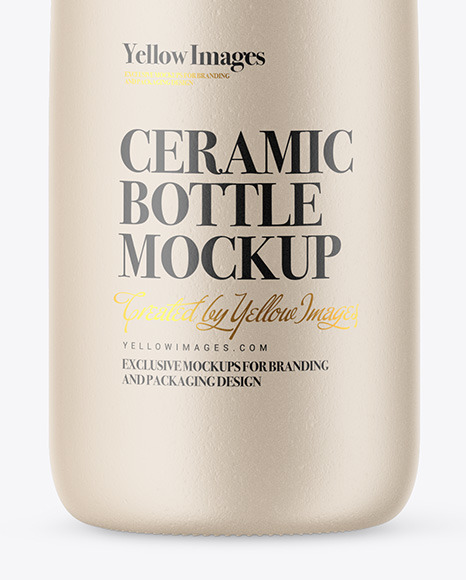 Matte Ceramic Bottle Mockup