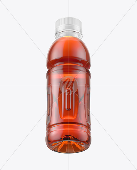 Tea Bottle with Condensation in Shrink Sleeve Mockup