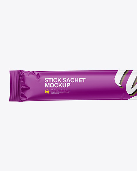 Glossy Stick Sachet Mockup