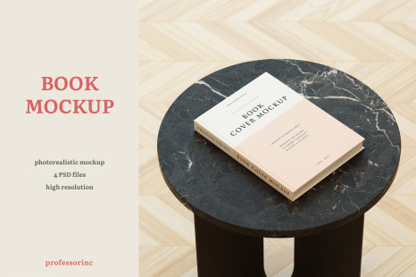 Book Cover Mockup - Coffee table