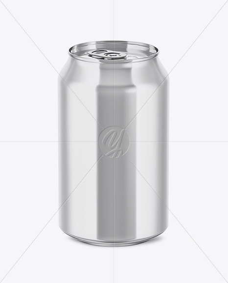 350ml Glossy Aluminium Can Mockup