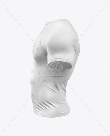 Men&#039;s Short Sleeve Jersey on Athletic Body Mockup