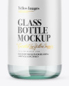 Clear Glass Water Bottle Mockup