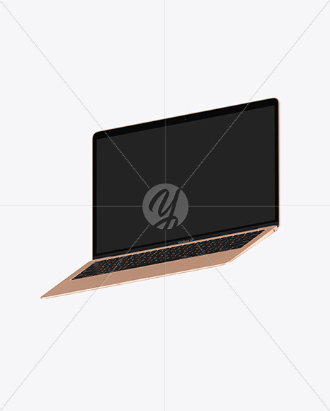 Gold MacBook Air Mockup