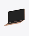 Gold MacBook Air Mockup