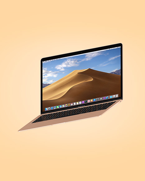 Gold MacBook Air Mockup