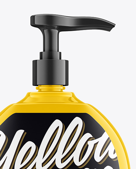 Liquid Soap Bottle with Pump Mockup