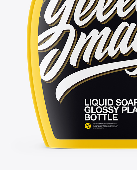 Liquid Soap Bottle with Pump Mockup