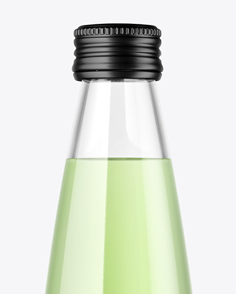 Clear Glass Drink Bottle Mockup