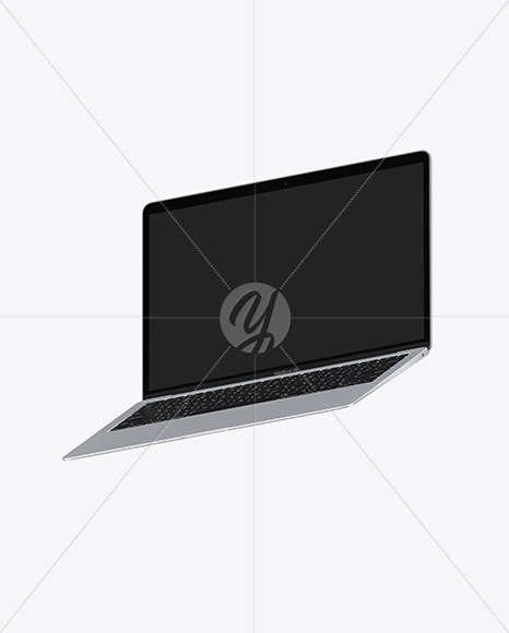 Silver MacBook Air Mockup