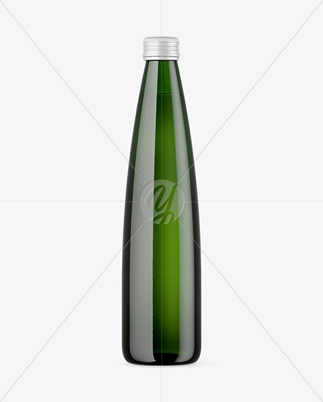 Green Glass Bottle Mockup